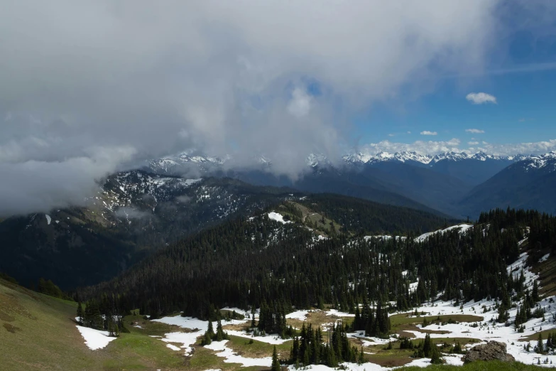 snow and mountain peaks in the distance