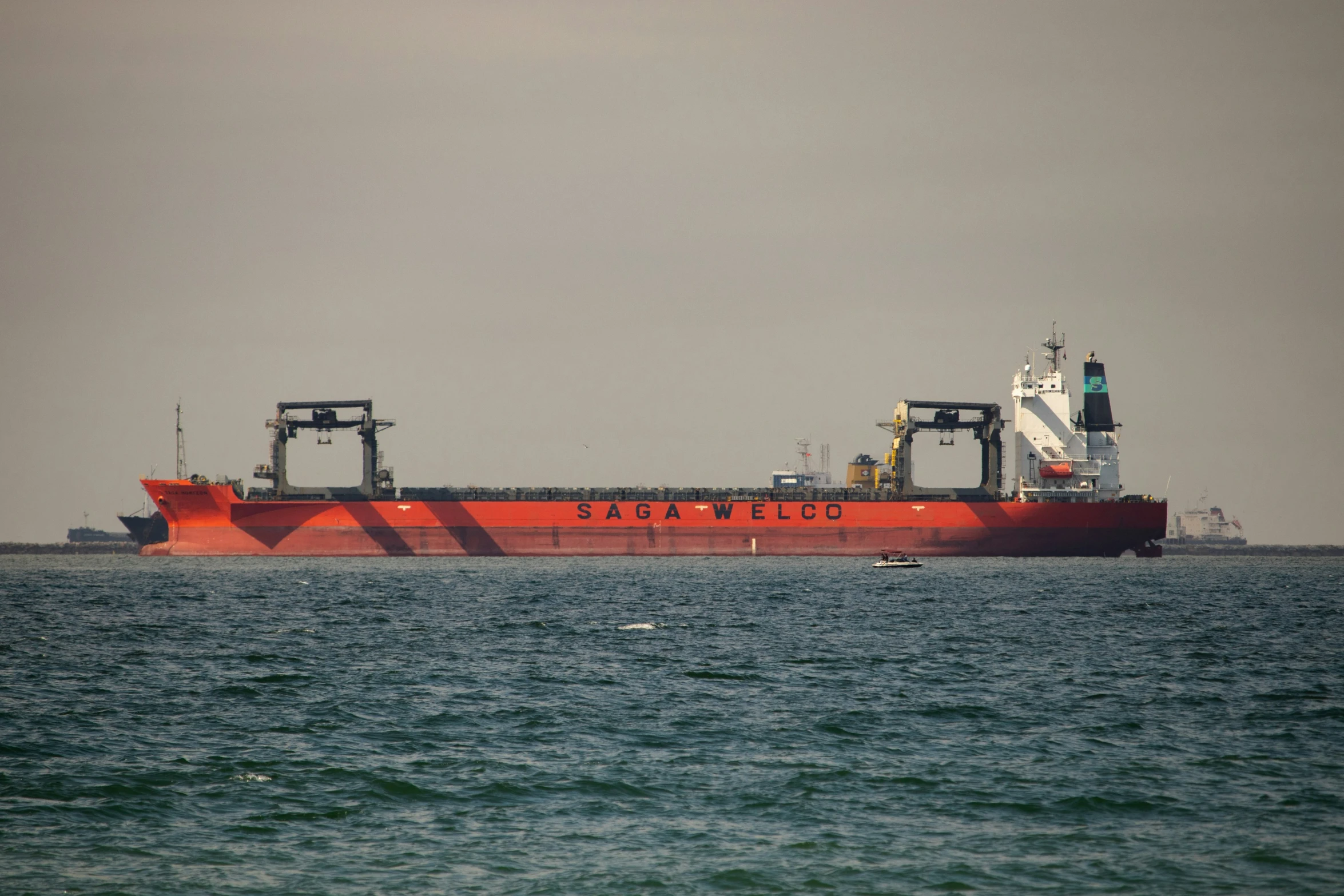 the large ship in the middle of the ocean