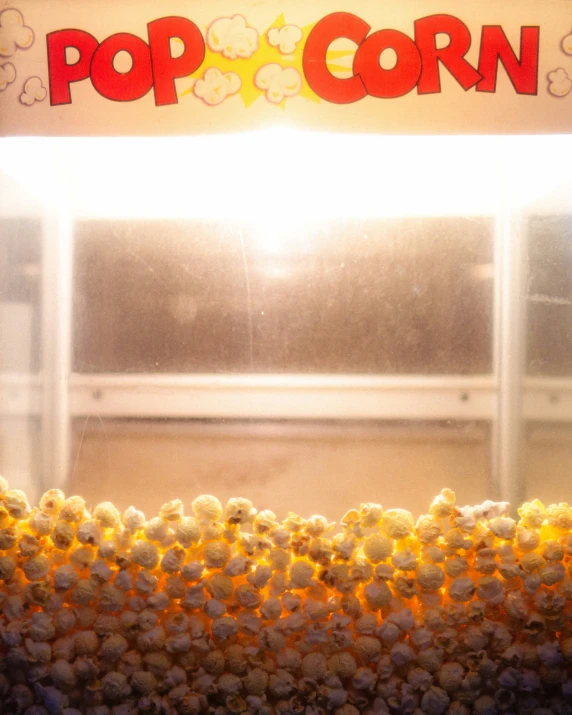 the popcorn is being served at the popcorn stand