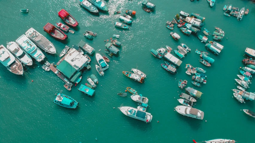a marina full of boats that is very clean