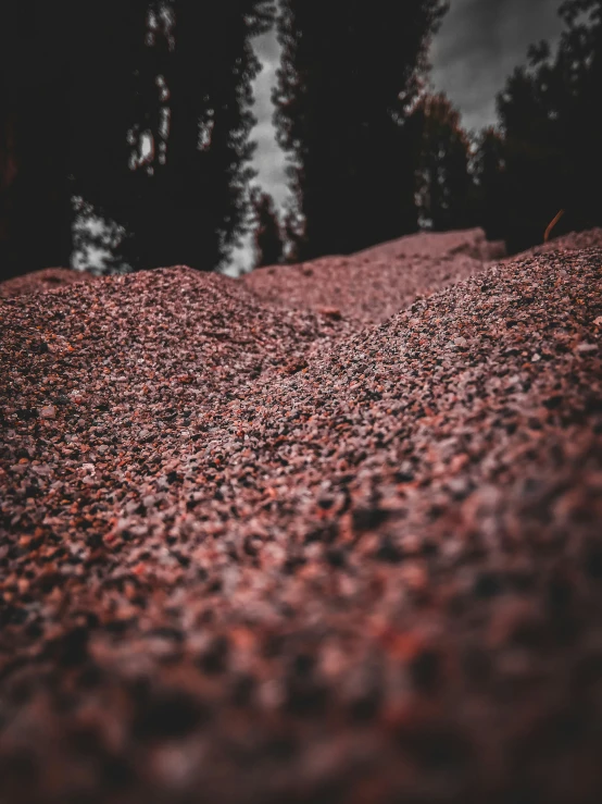 a po of rocks and trees from the ground