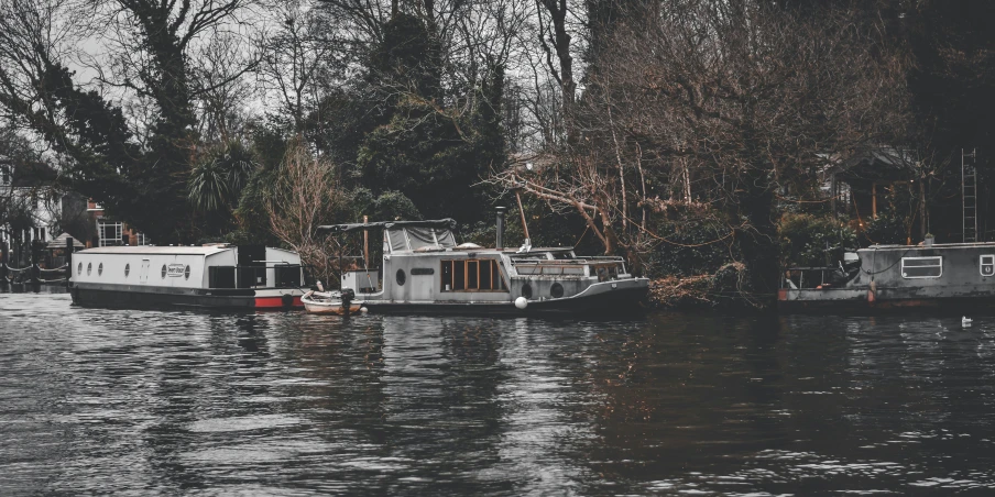 there are some boats parked at the dock