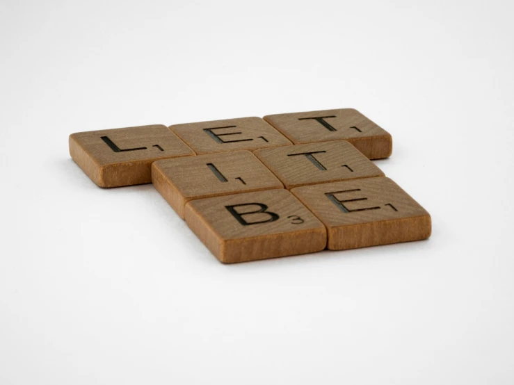 the scrabble tiles are shaped like letters