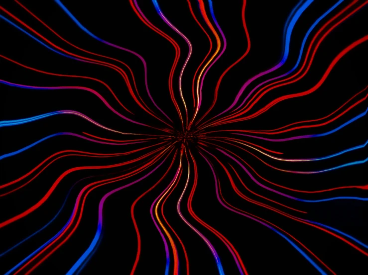 an image of a dark background with many light streaks in it