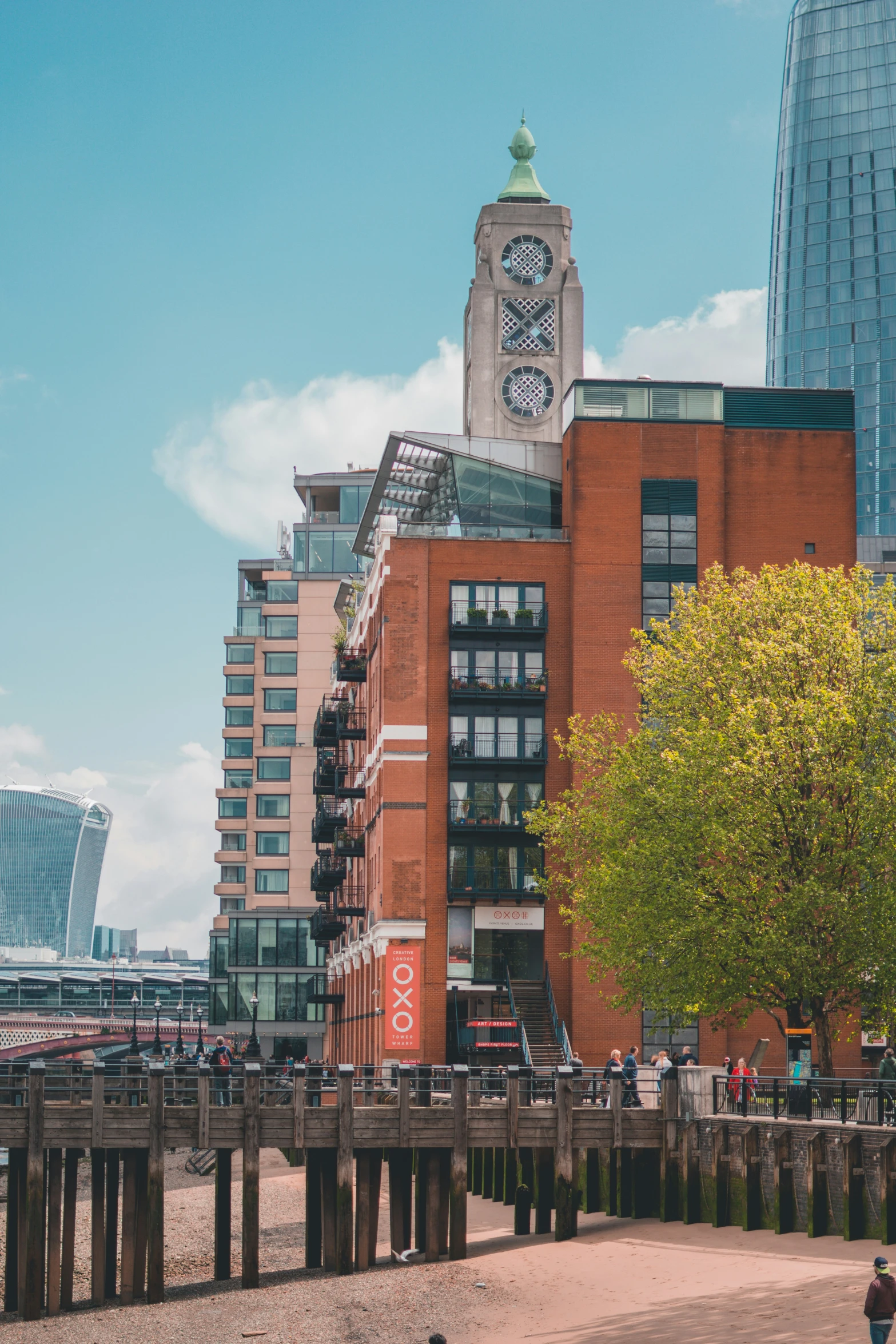 a clock that is on the side of a building