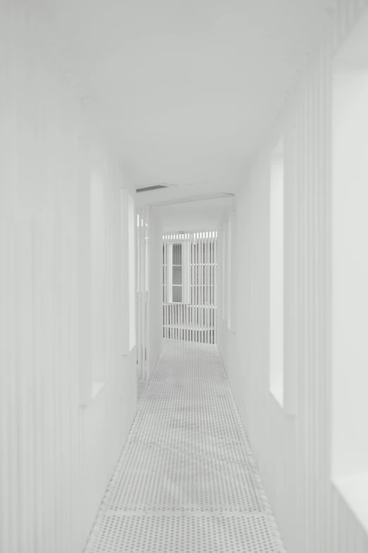 an abstract white room with no one on the floor
