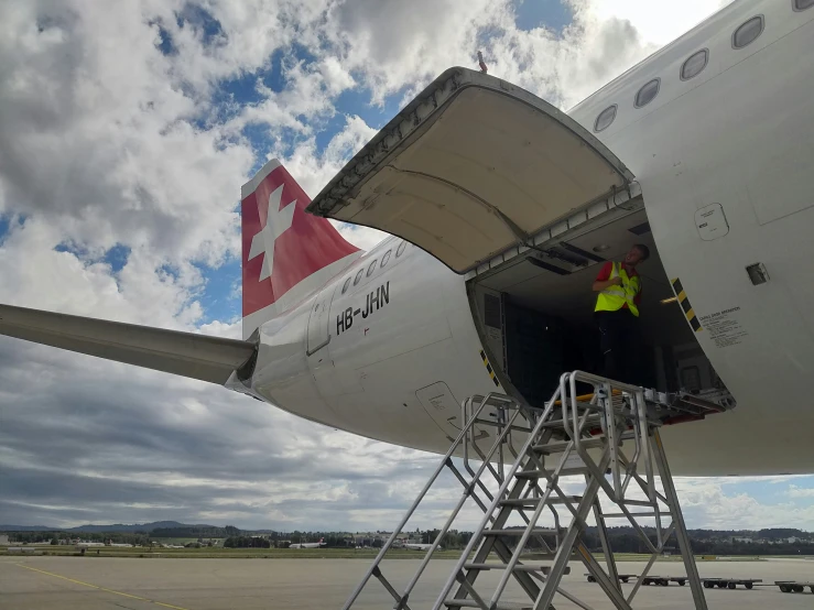 the view from behind a plane on a tarmac