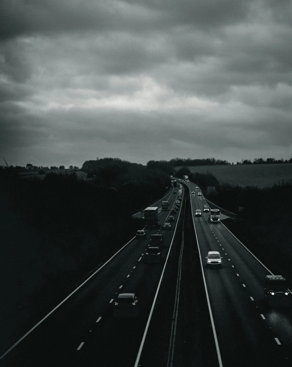 a highway going through an area that looks very creepy