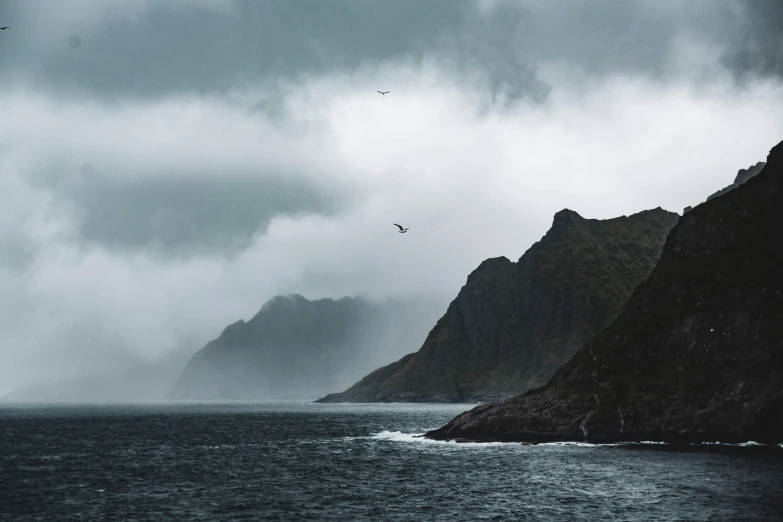 the sea looks so rough and stormy and it is not raining