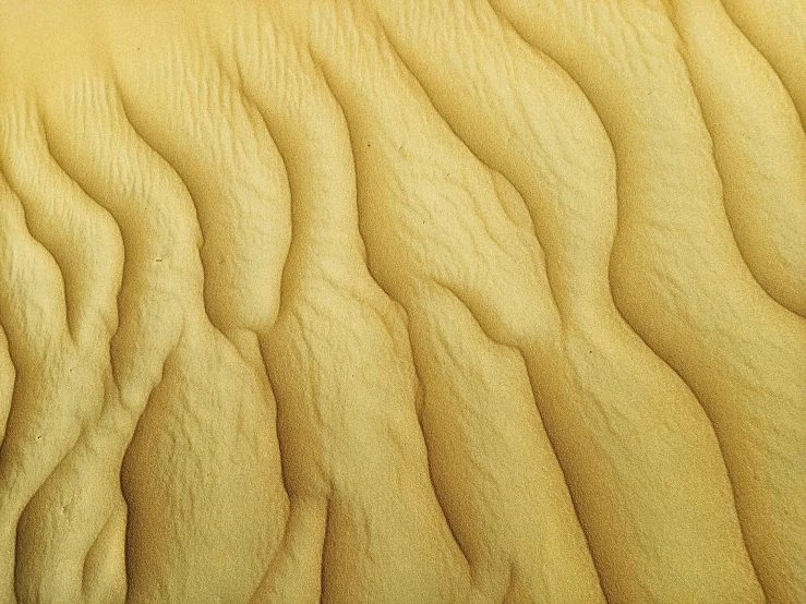 a close up image of yellow sand on the beach