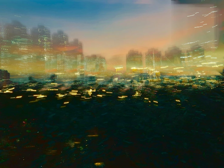 a po of a cityscape that looks like it is blurry