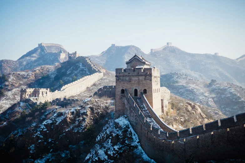 an over head s of the great wall of china