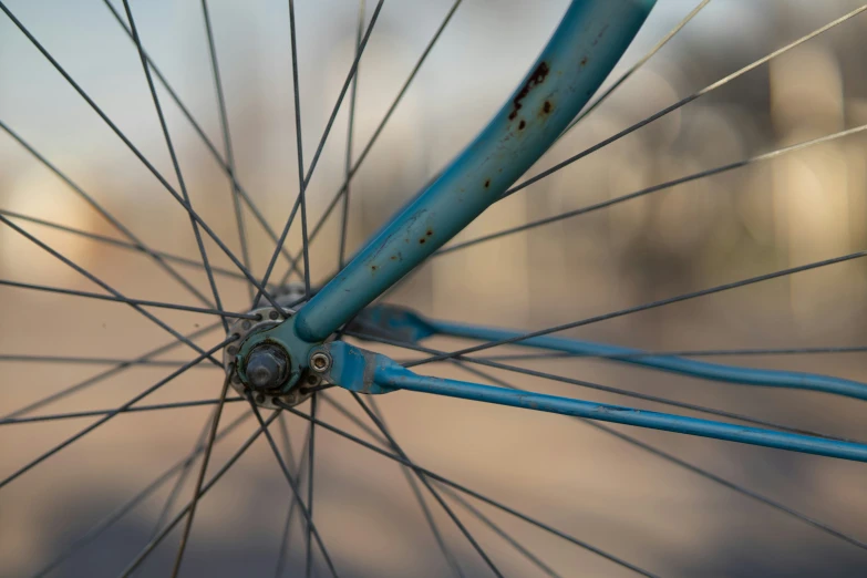 the spokes are made of metal and steel