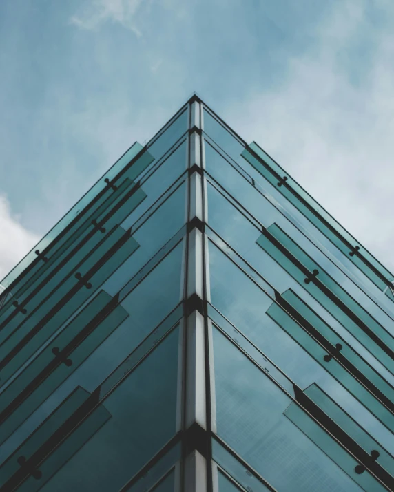 glass building viewed from the bottom