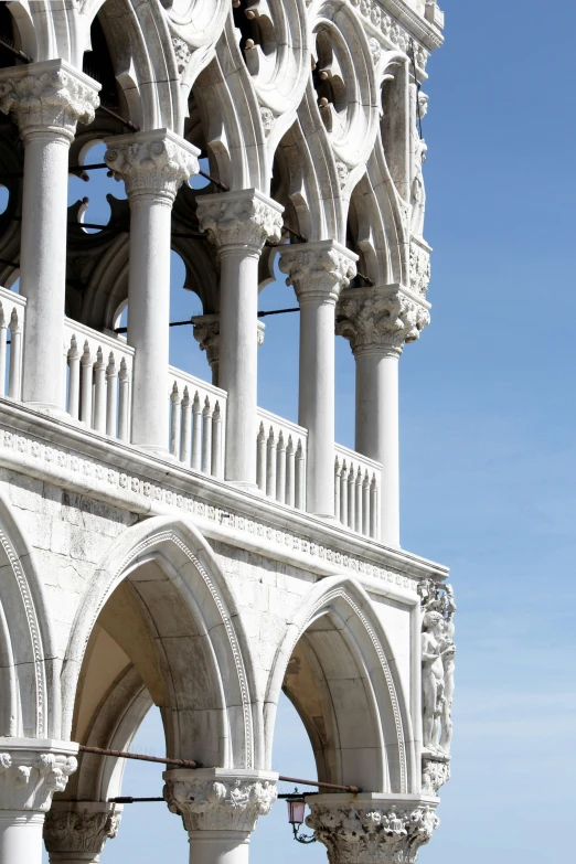 the architecture of the clock tower has several arches