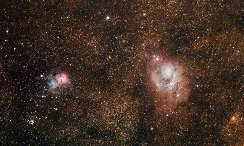 two young stars in a star forming cloud