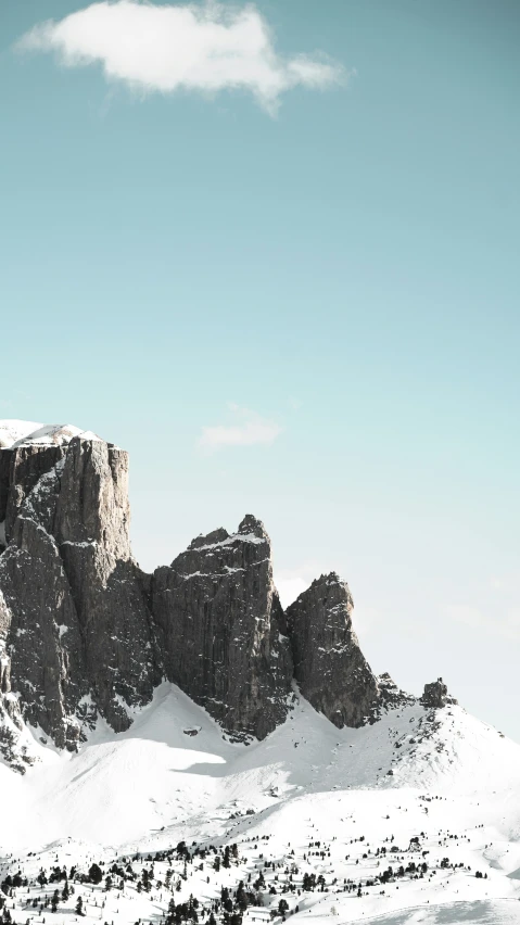 there is an image of the mountains and snow