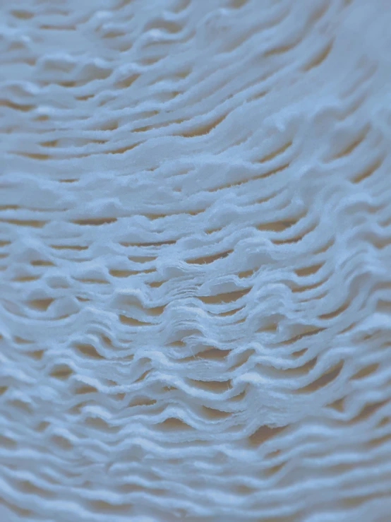 the underside view of some waves made by a computer monitor