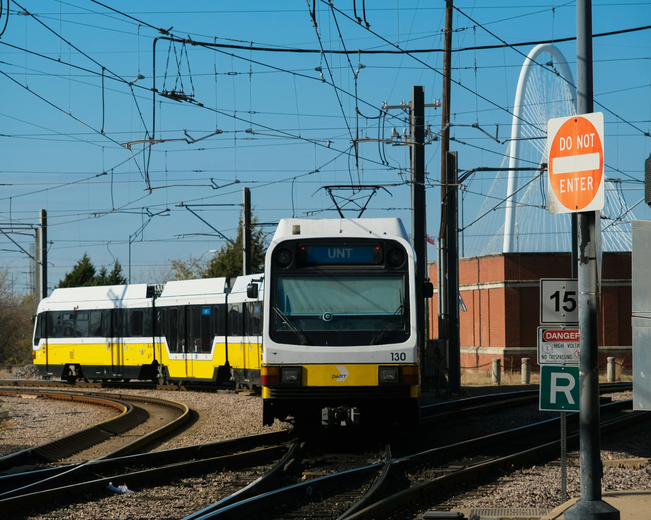 a couple of trains sitting on the tracks