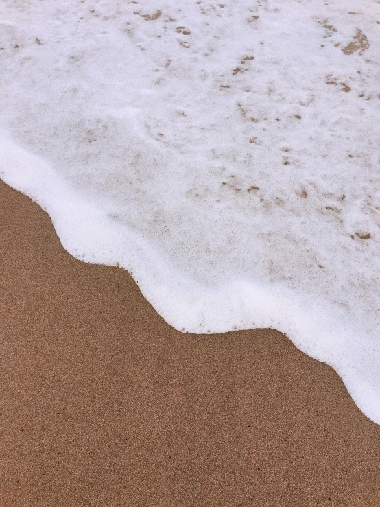 waves and sand near an ocean shore, on the beach