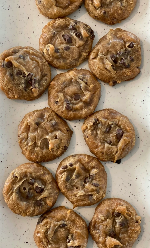 a large plate of cookies on a counter