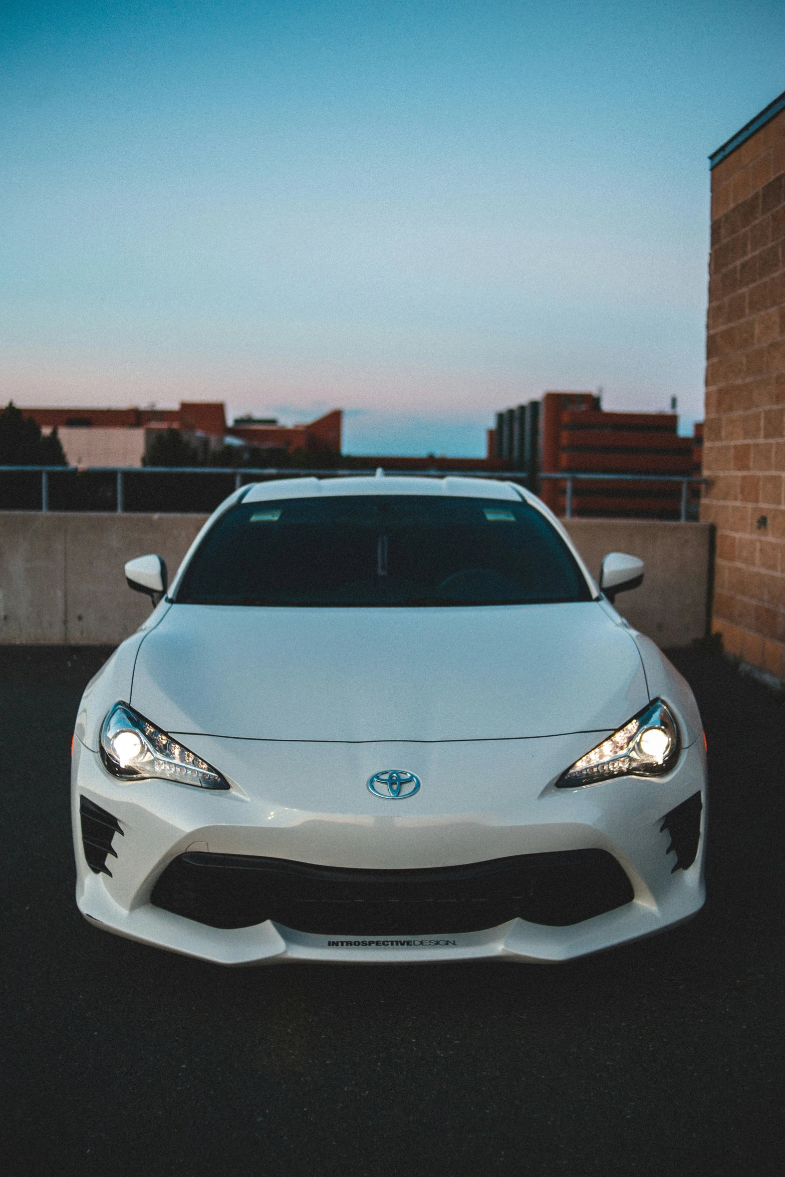 a car that is parked outside of a building