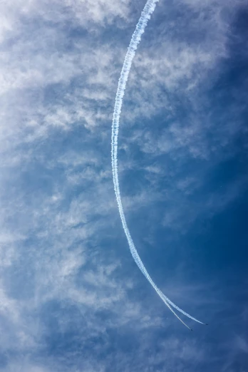 a couple of planes are flying through the blue sky