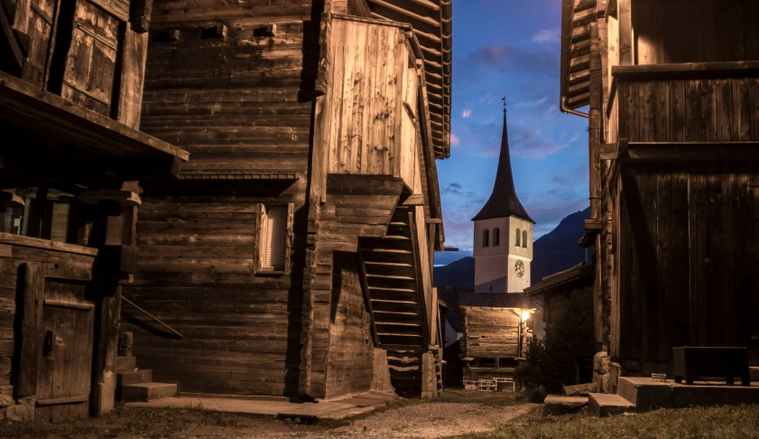 the church is on the other side of this narrow alley