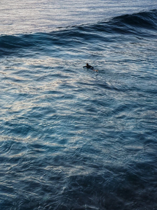 a person riding on a surfboard in the ocean