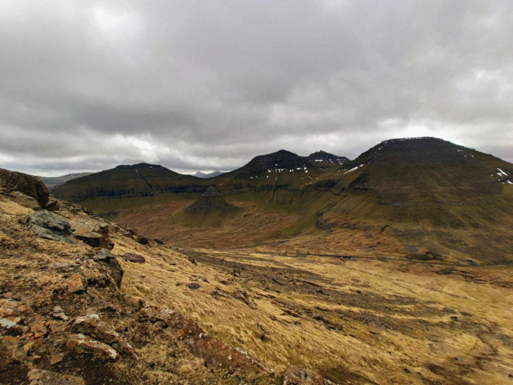 a cloudy mountain range during an overcast day