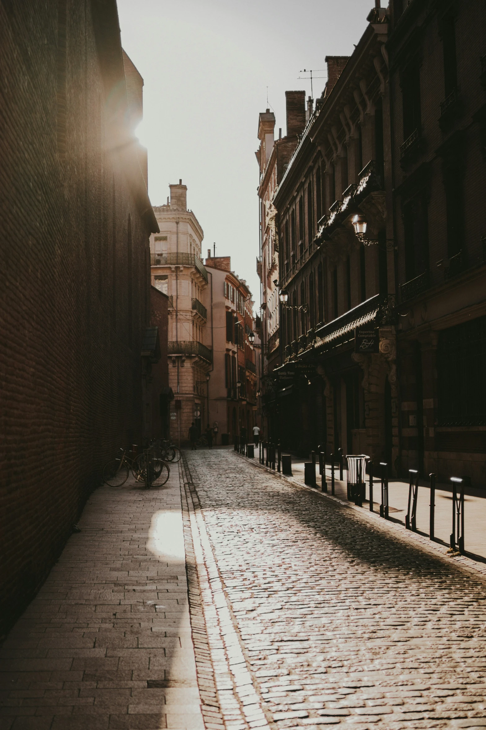 an image of a street setting that appears to be made up