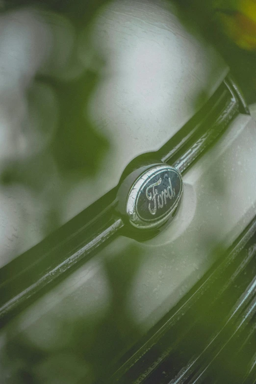 the top of the glass in front of the flower