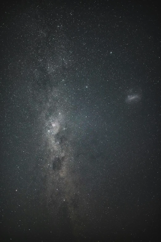 there is a star cluster in the sky above a black ground