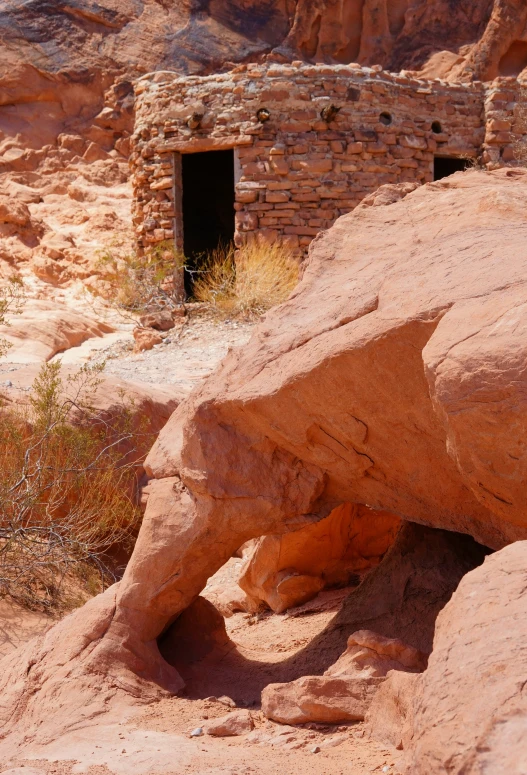 a building that is in some kind of canyon