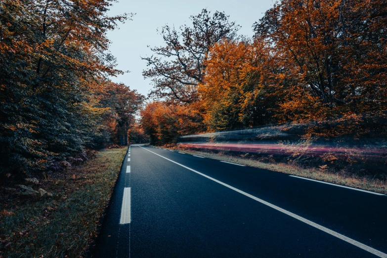 a black and white street on a clear day