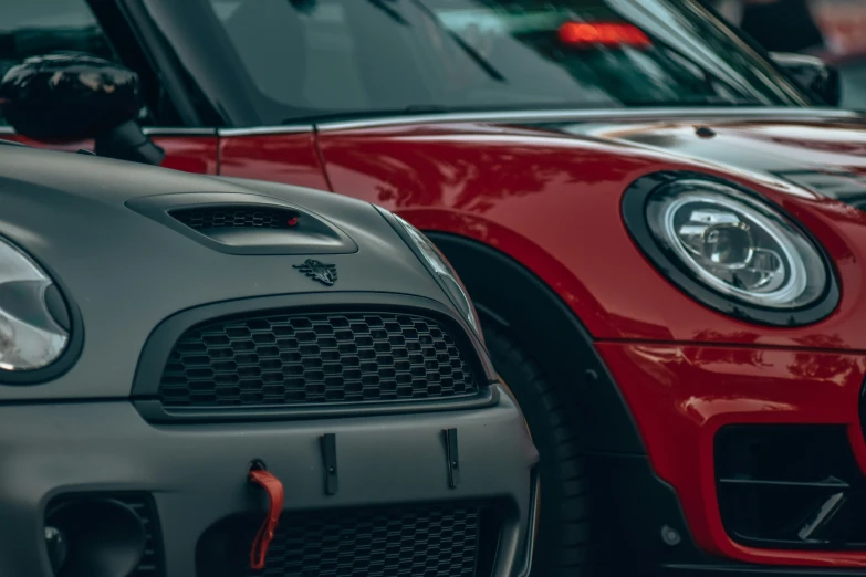 the front and rear view of some cars