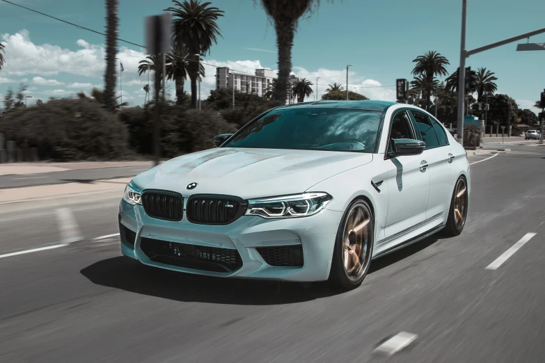 the new bmw m5 with 20 inches of rims