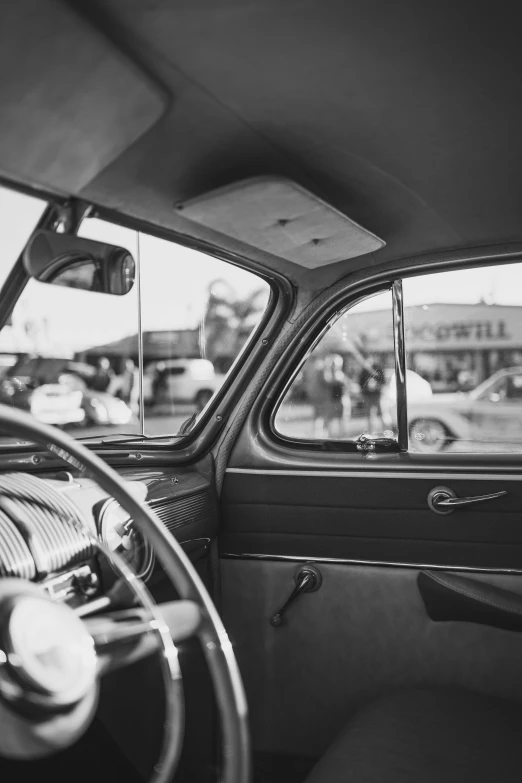 the dashboard and dashboard of a black and white po