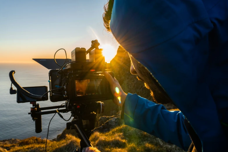 a view of a camera on top of a hill