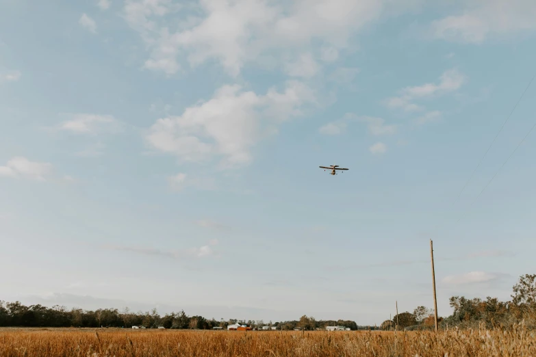 there is an airplane flying in the sky