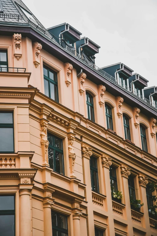 the windows of the building in the old city