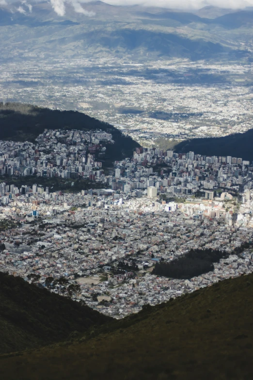 an overview of a city with many buildings