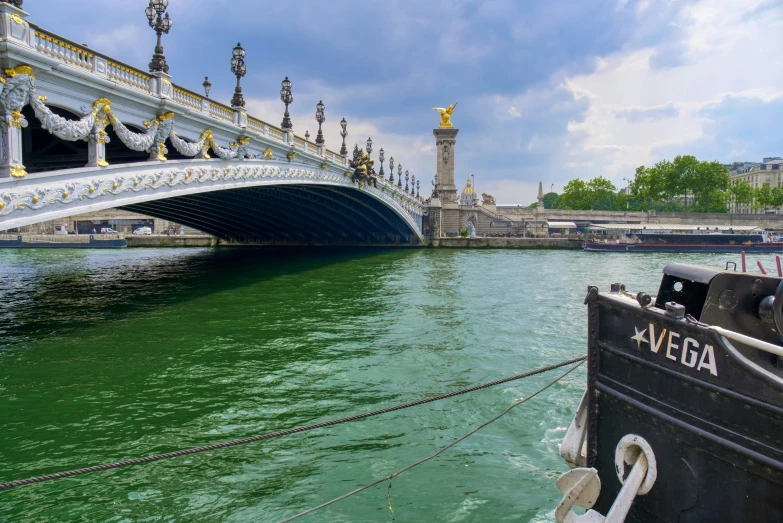 boats are traveling on a beautiful waterway