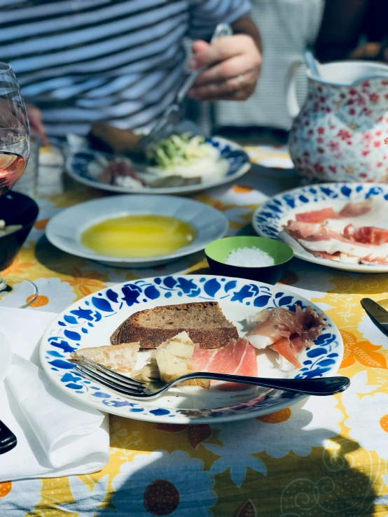 the meal on the table is prepared in a variety of dishes