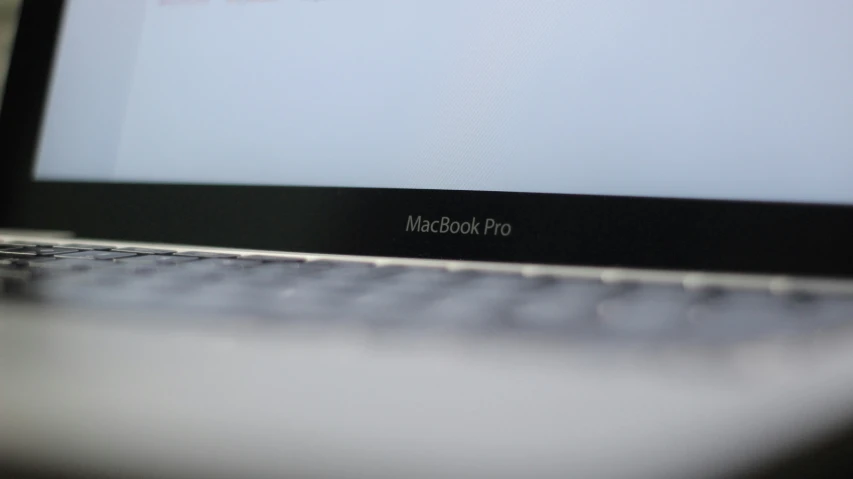 a macbook pro laptop keyboard displaying the macbook pro