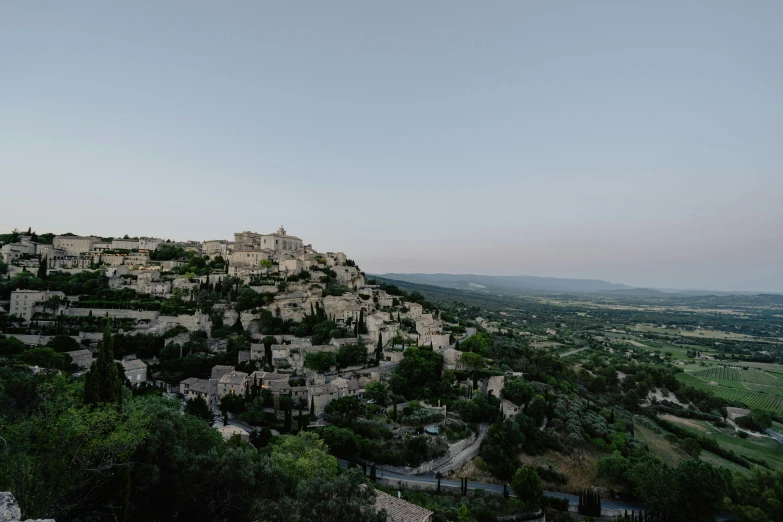 the village is nestled on the edge of a mountain