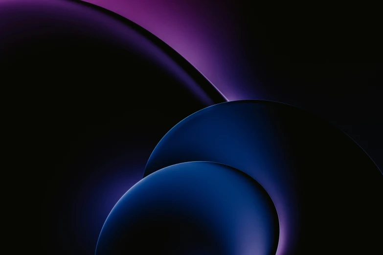 a cell phone is shown in black with purple
