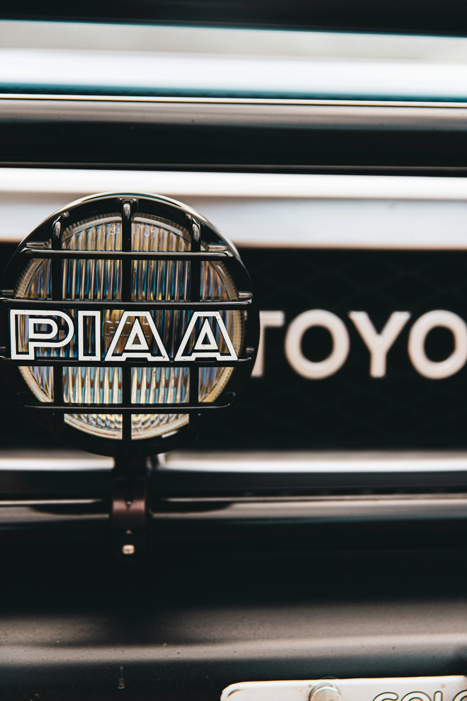 the logo on the front of a toyota car