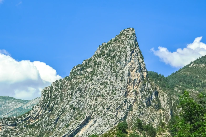 the mountains are covered with lots of trees