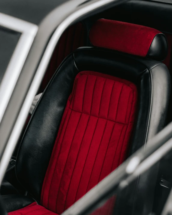 the front seat and center console of a sports car